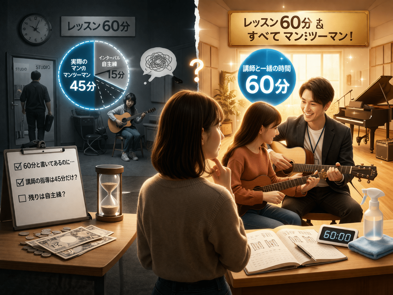 音楽教室のレッスン時間を確認しよう！